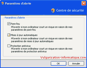 Modification de la façon dont Windows prévient des risques de sécurité