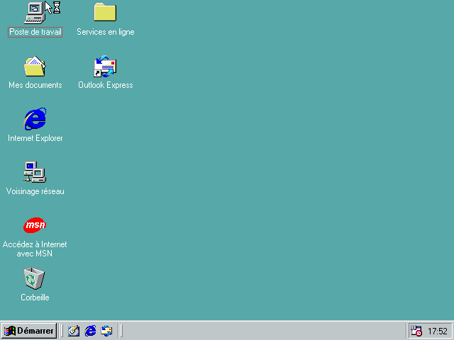 Bureau Windows 98 SE