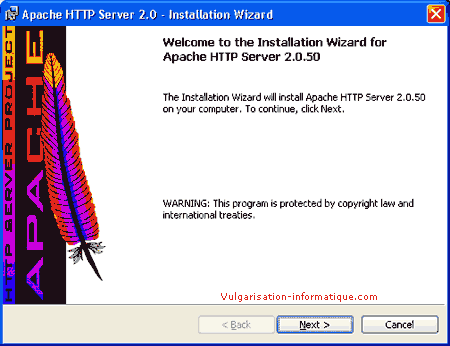 Installation d'apache