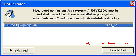 JDK non trouvé