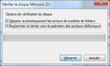 Outil de vérification de disque