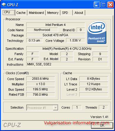Accueil CPU-Z