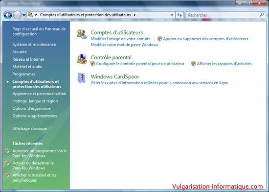 Gestion des comptes utilisateurs