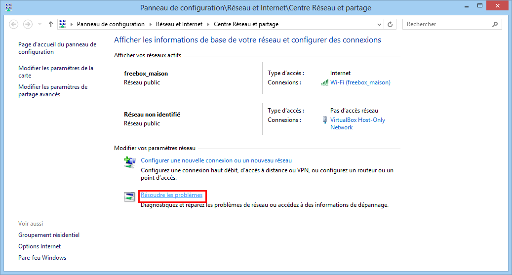 Problèmes réseaux sous Windows 8