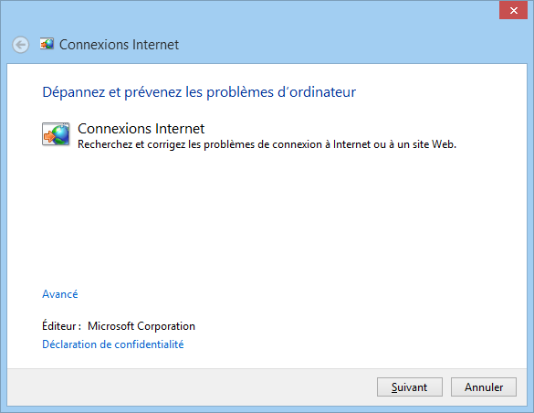 Types de problèmes à diagnostiquer sous Windows 8