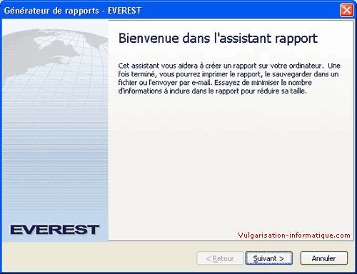 Assistant de génération de rapport - Everest