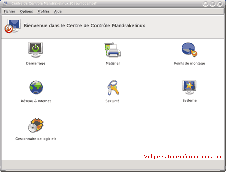 Configuration de l'ordinateur sous mandrake