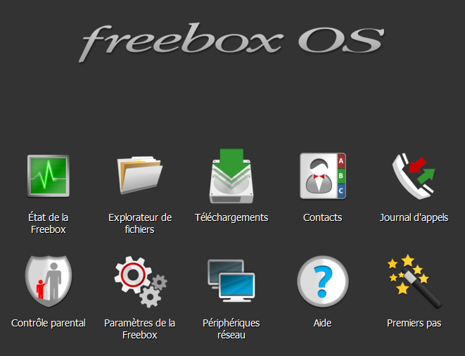 Interface Freebox OS