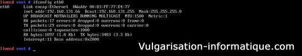 Commande ifconfig eth0
