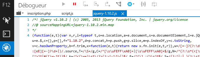 Code de jquery