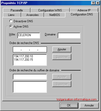 Configuration DNS