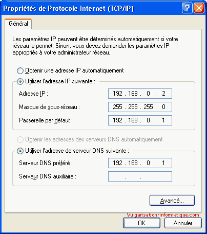 Paramètre TCP / IP