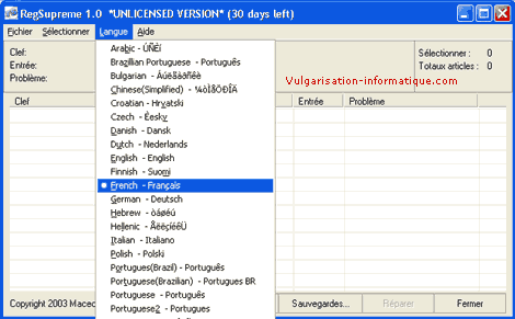 Nettoyer la base de registres