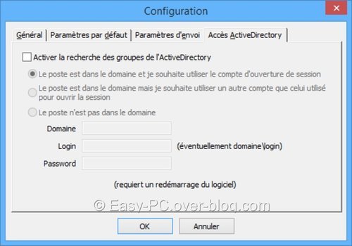 Paramètres active Directory