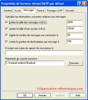 Options du serveur
