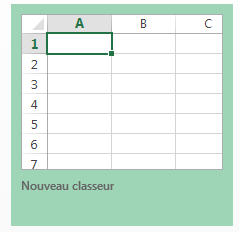 Nouveau classeur Excel