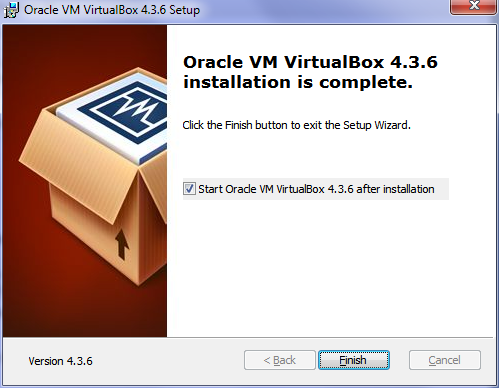 Installation de virtualbox terminée