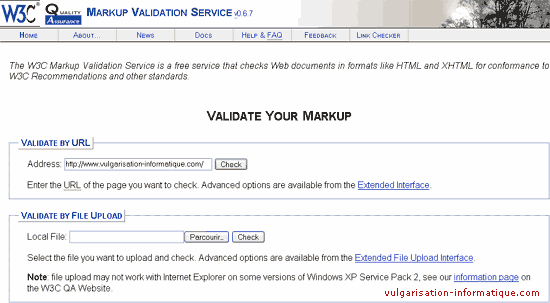Validateur du W3C