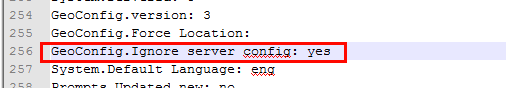 GeoConfig.Ignore server config