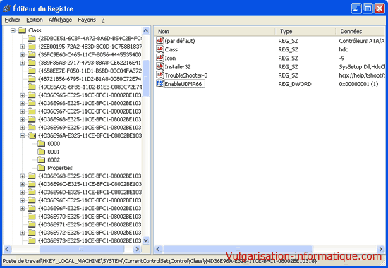 udma 66 - regedit