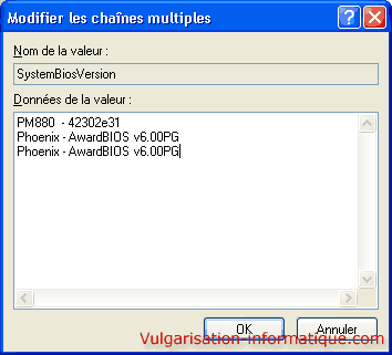 Version du BIOS