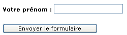 Envoi d'un formulaire