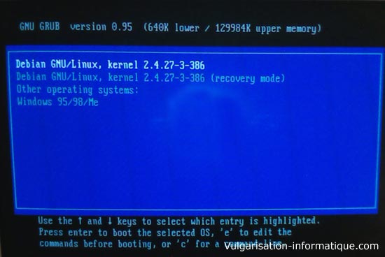 grub - chargement