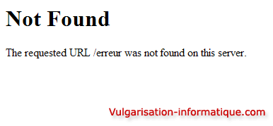 erreur 404 - page non trouvée