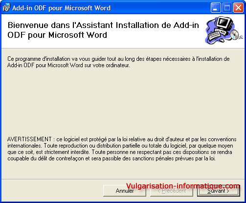 installation du plugin odf